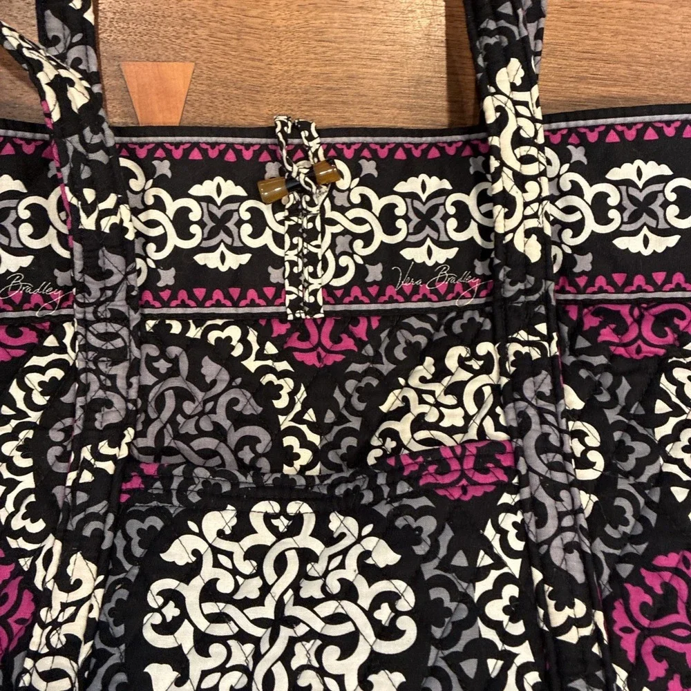 Vera Bradley 2013 Magenta Canterberry Tote,  Large Quilted Cotton Purse